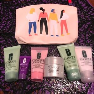 Clinique Skincare Collection with Illustrated Pouch